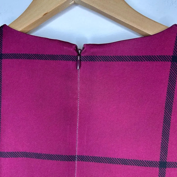 Hutch Anthropologie Merlot Red Plaid Long Sleeve Dress Women’s Small Cabin Chic - Picture 9 of 9